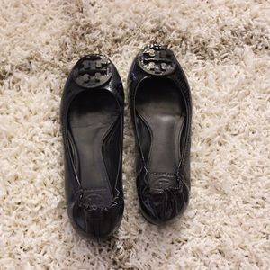 Tory Burch Reva Patent Elastic Ballet flats, 5.5